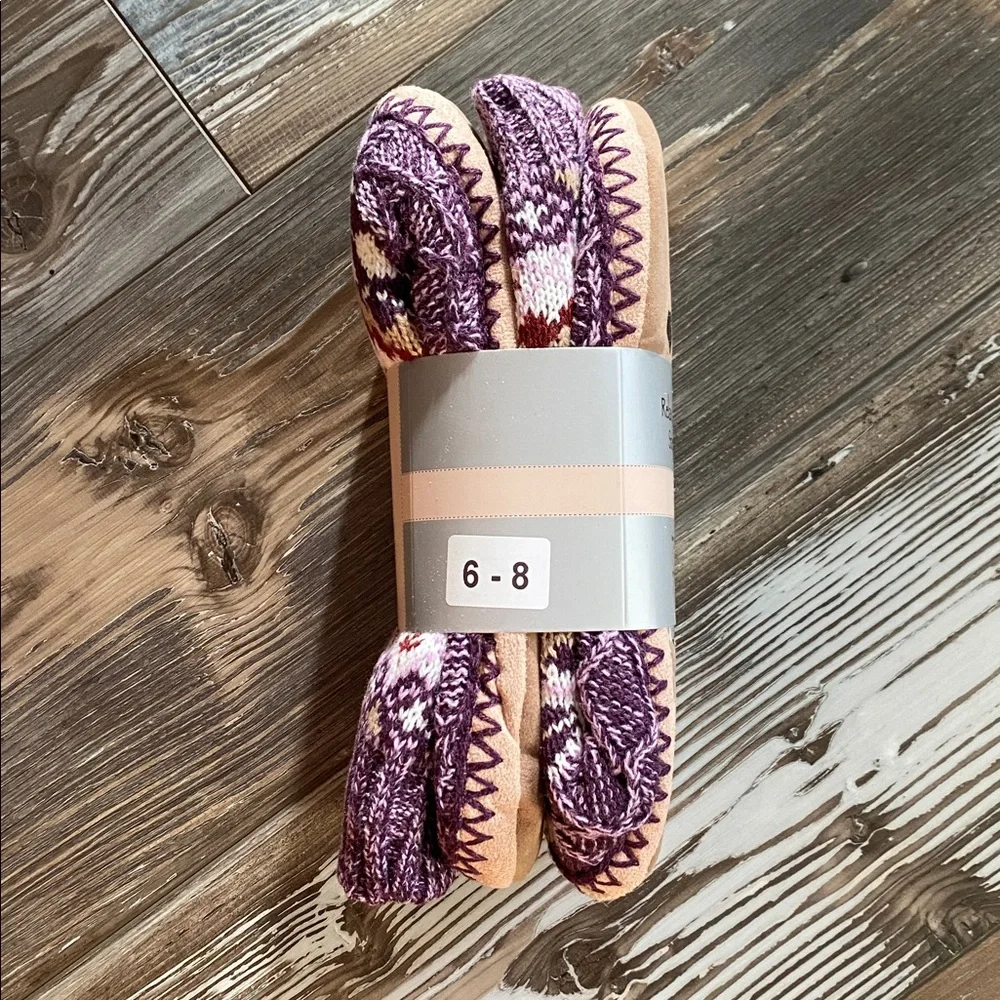 💜Fair Isle Knit Sock Slippers💜 - Picture 2 of 4